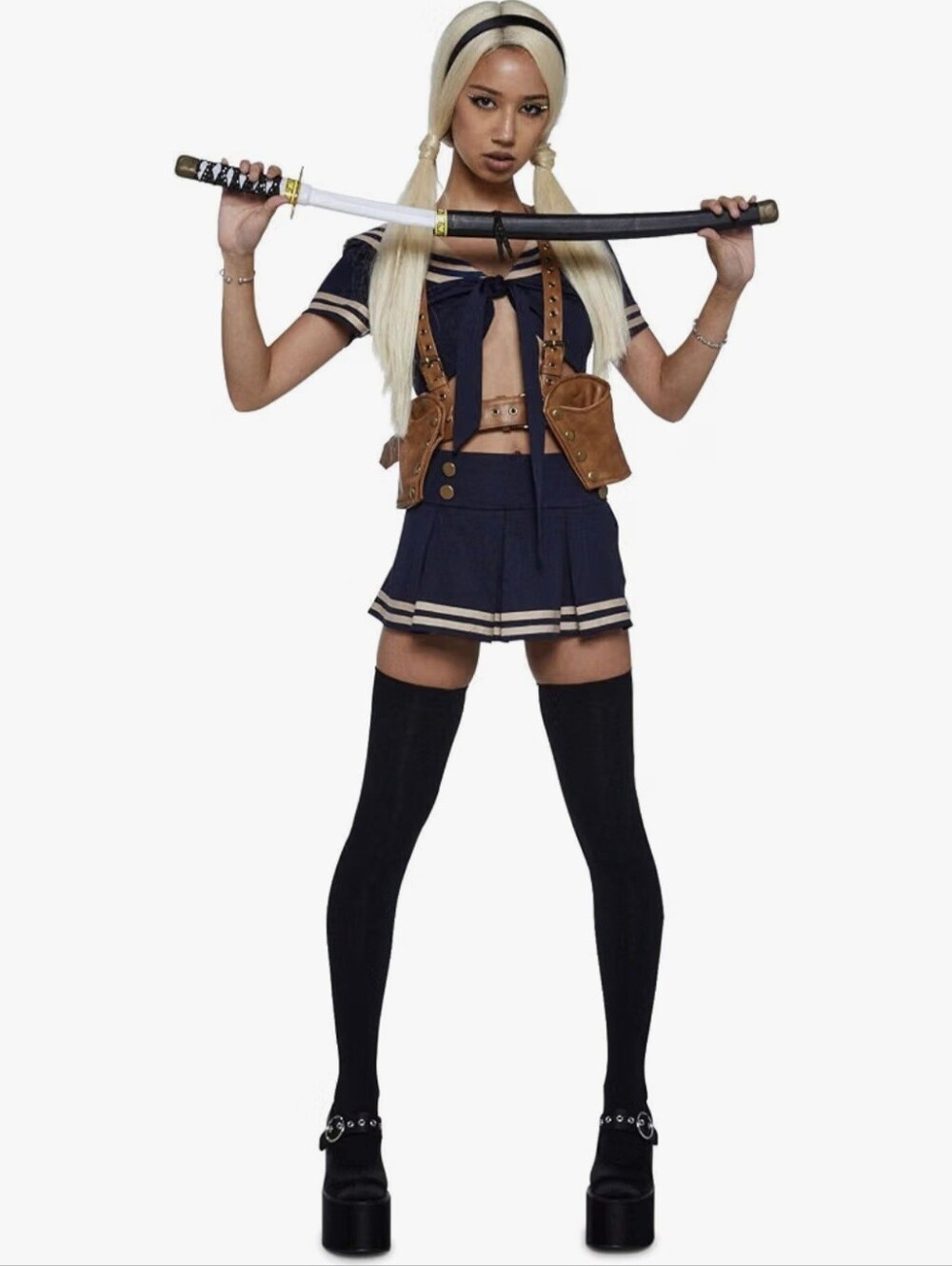 NIB Dolls Kill Trickz N' Treats One Hit Knock Out Halloween Costume - Medium